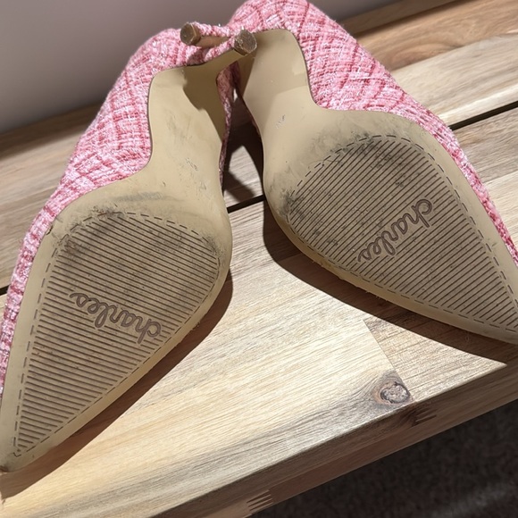 Charles David pink tweed kitten heel pumps size 6 - Picture 6 of 8